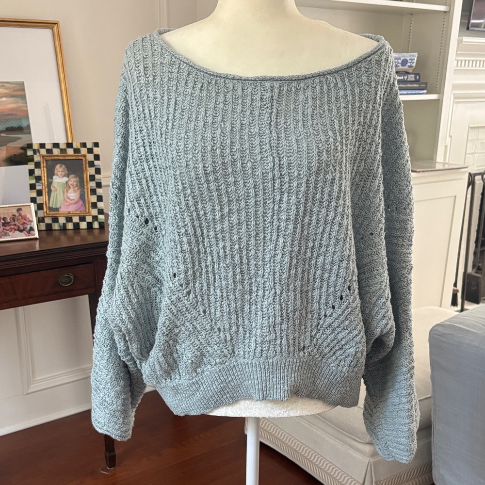 Anthropologie Sweater Sky Blue Size Large